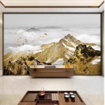 Wallpaper customization TV background wall 8d 3D mural new living room bedroom headboard wallpaper-3