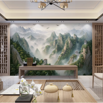 Wallpaper customization TV background wall 8d 3D mural new living room bedroom headboard wallpaper-5