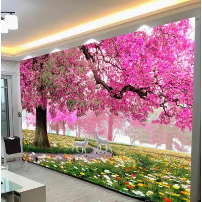Mountain and Lake Photo Wallpaper Landscape Mural Bedroom Living Room TV Background Sofa Wall (Non-Self-Adhesive)